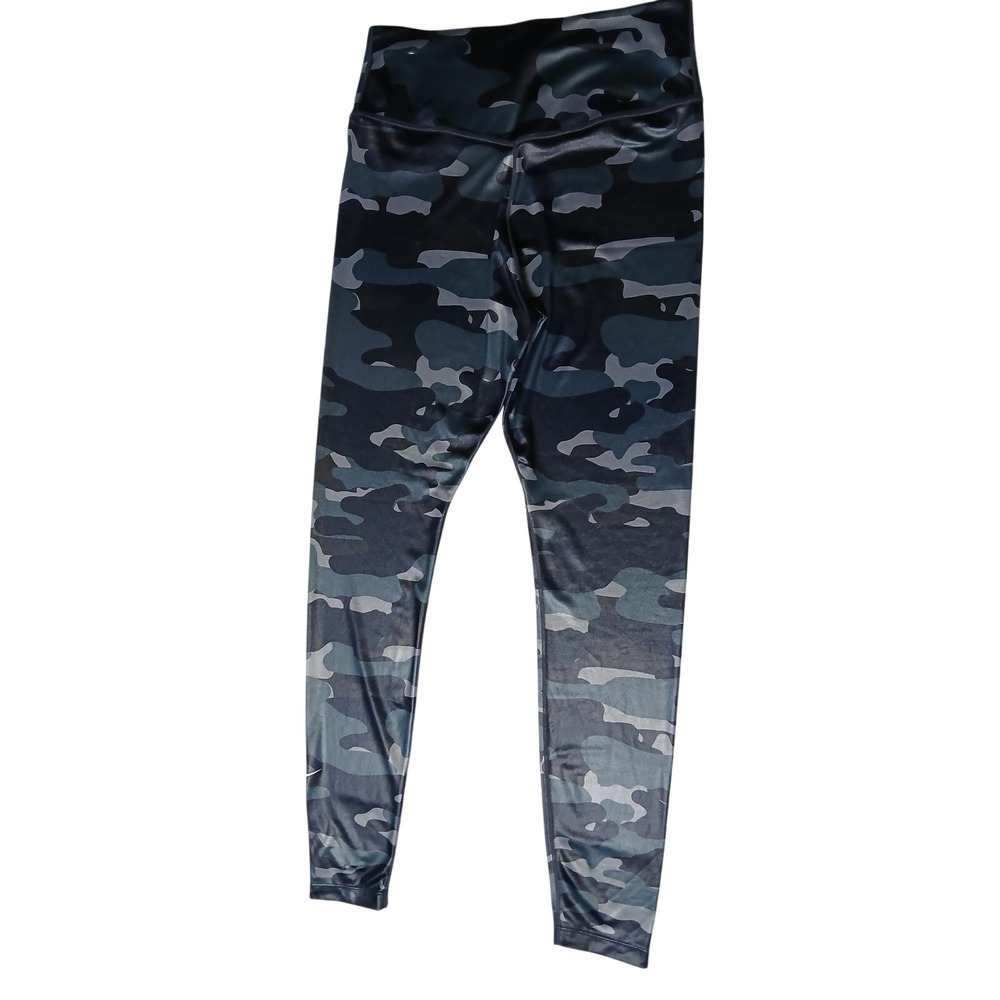 Nike Womens One Dri-FIT High Rise Camo Leggings Blue DD4559-437 Medium